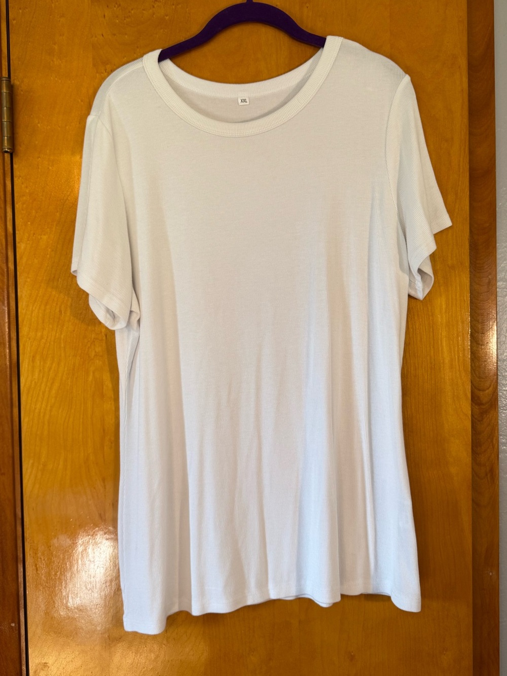 Women's White Short-Sleeve Crewneck Top